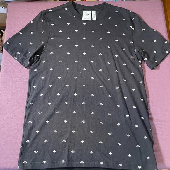 adidas Other - Adidas Black/White Trefoil All Over Print Short Sleeve T-Shirt - Men's Medium